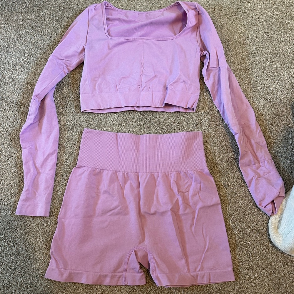 Pink Workout Set Size Medium - image 2